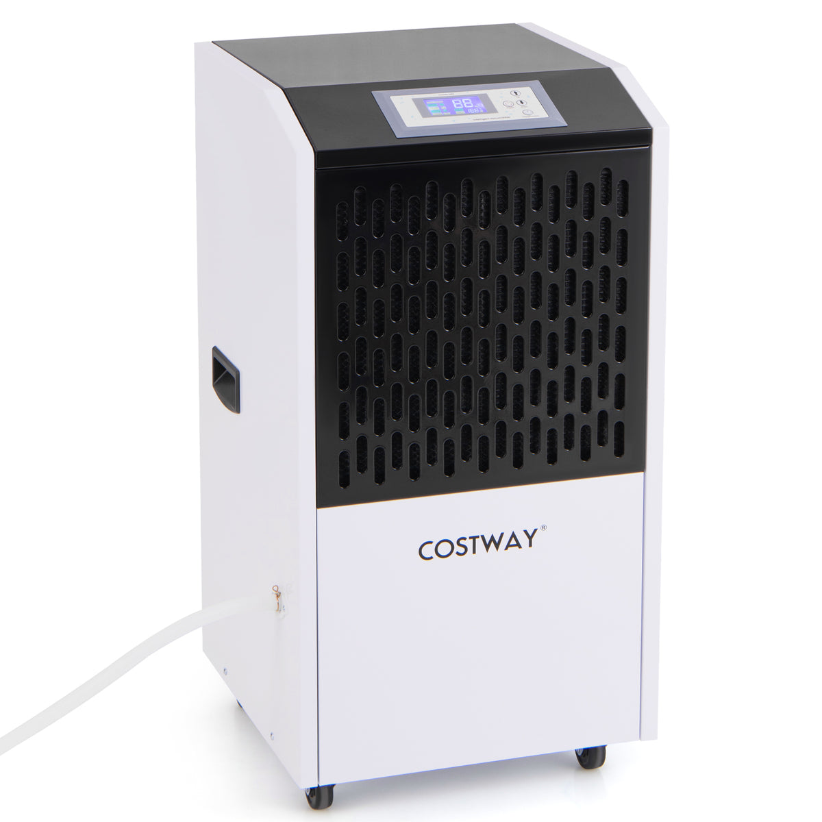 250 Pints Commercial Dehumidifier with Drain Hose Large Spaces up to 8500 Sq.Ft-White-Dehumidifiers-DECOROLALA