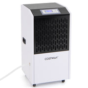 250 Pints Commercial Dehumidifier with Drain Hose Large Spaces up to 8500 Sq.Ft-White-Dehumidifiers-DECOROLALA