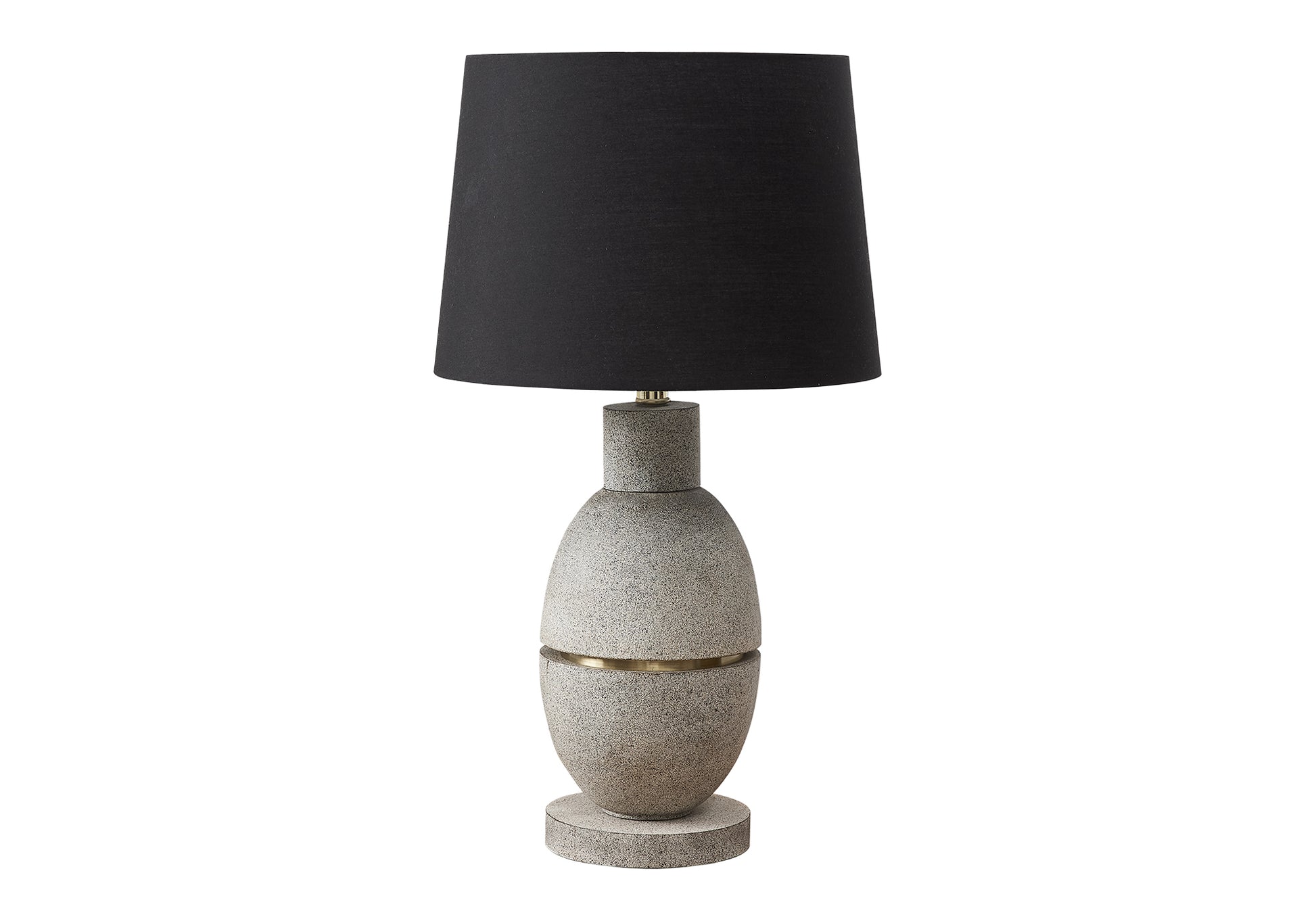 25"H Beige Resin Table Lamp with Fabric Shade-Lighting-DECOROLALA
