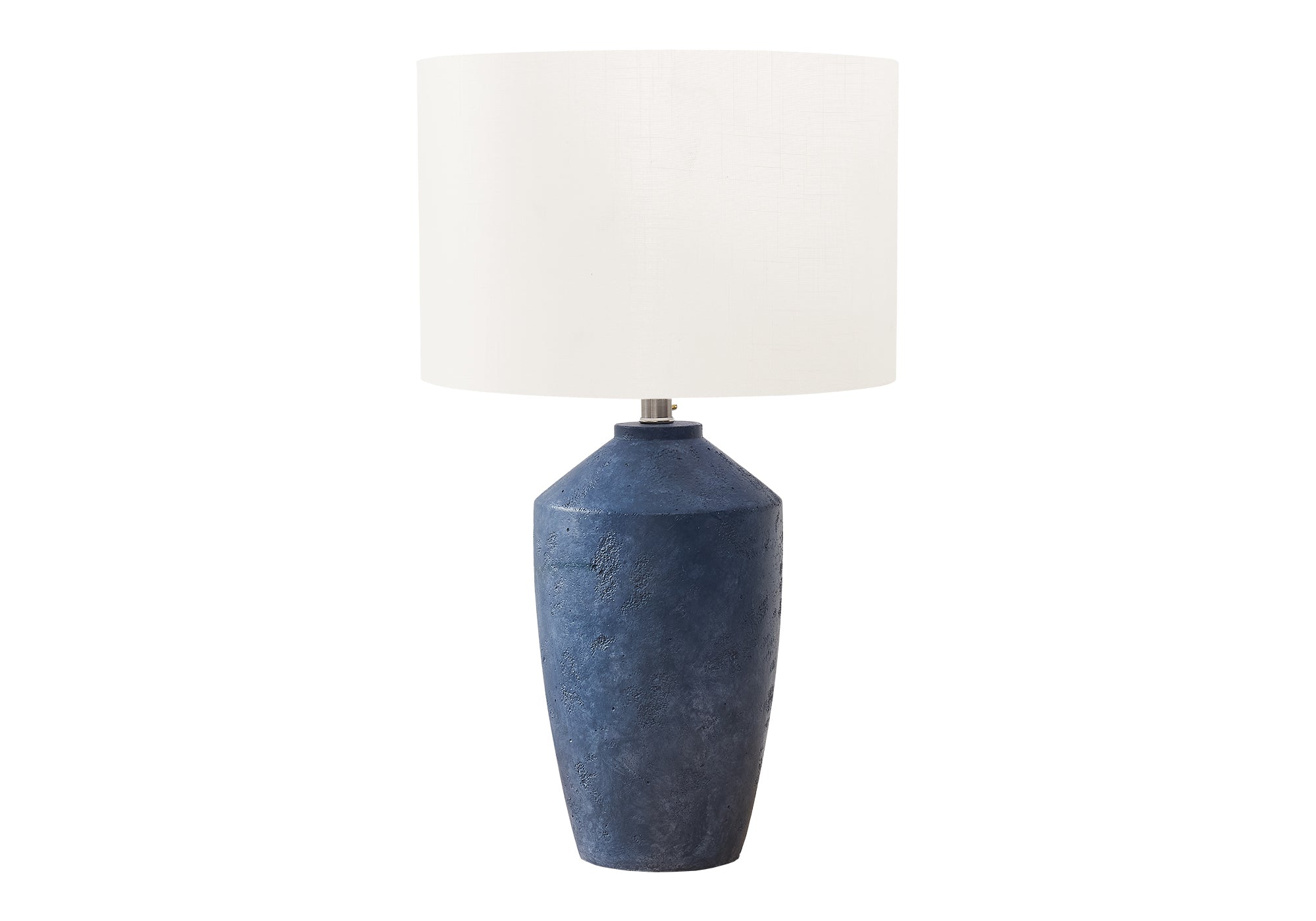 25"H Blue Concrete Table Lamp with Ivory Shade-Lighting-DECOROLALA
