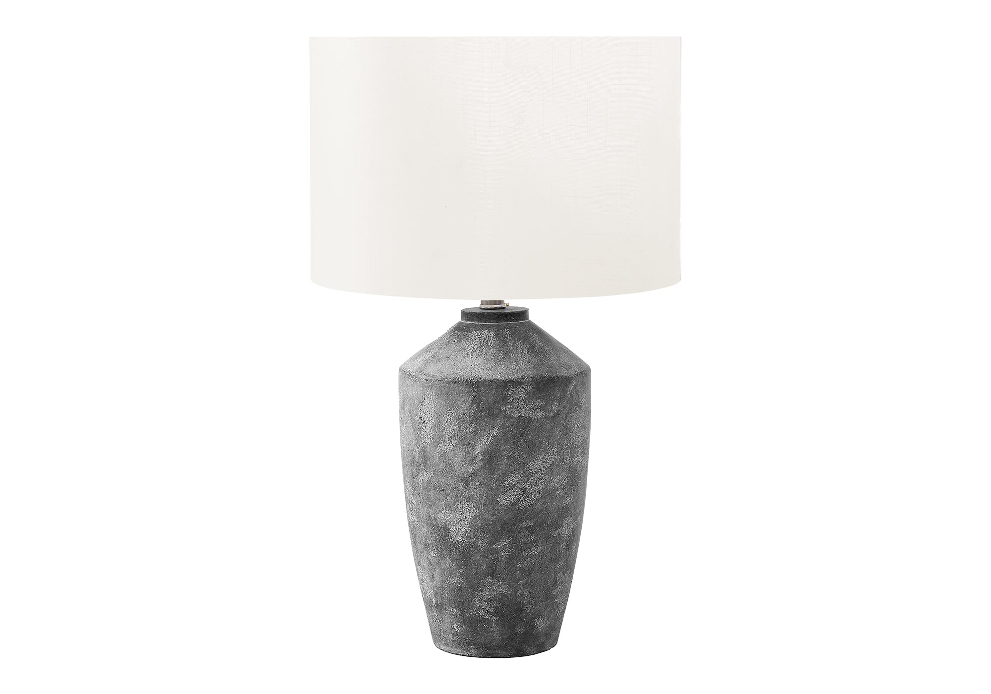 25"H Blue Concrete Table Lamp with Ivory Shade-Lighting-DECOROLALA