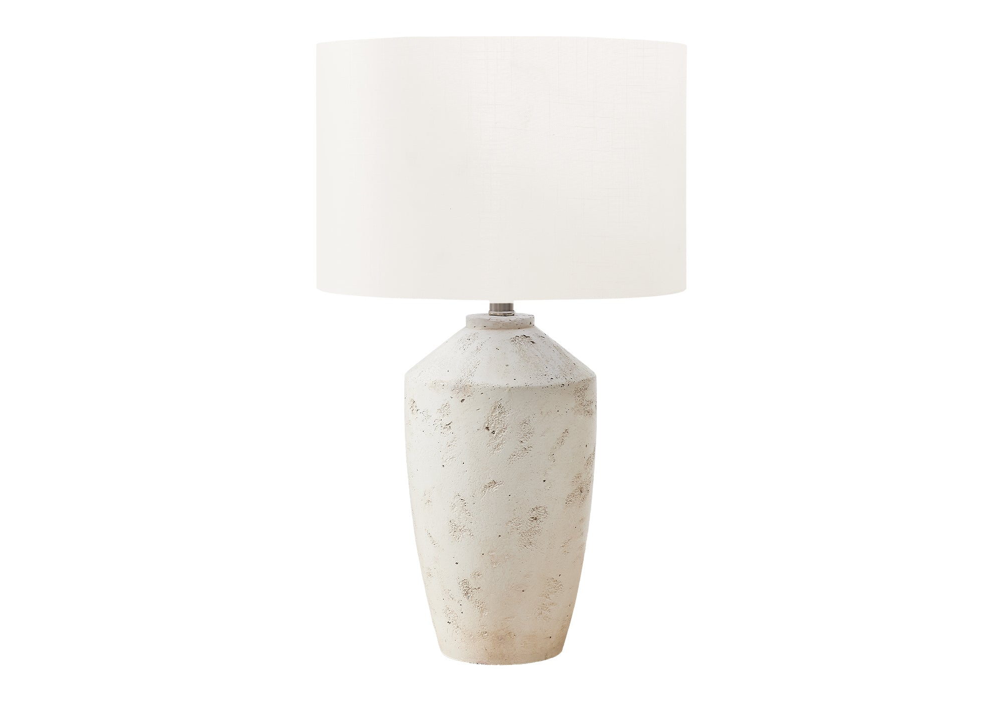 25"H Blue Concrete Table Lamp with Ivory Shade-Lighting-DECOROLALA
