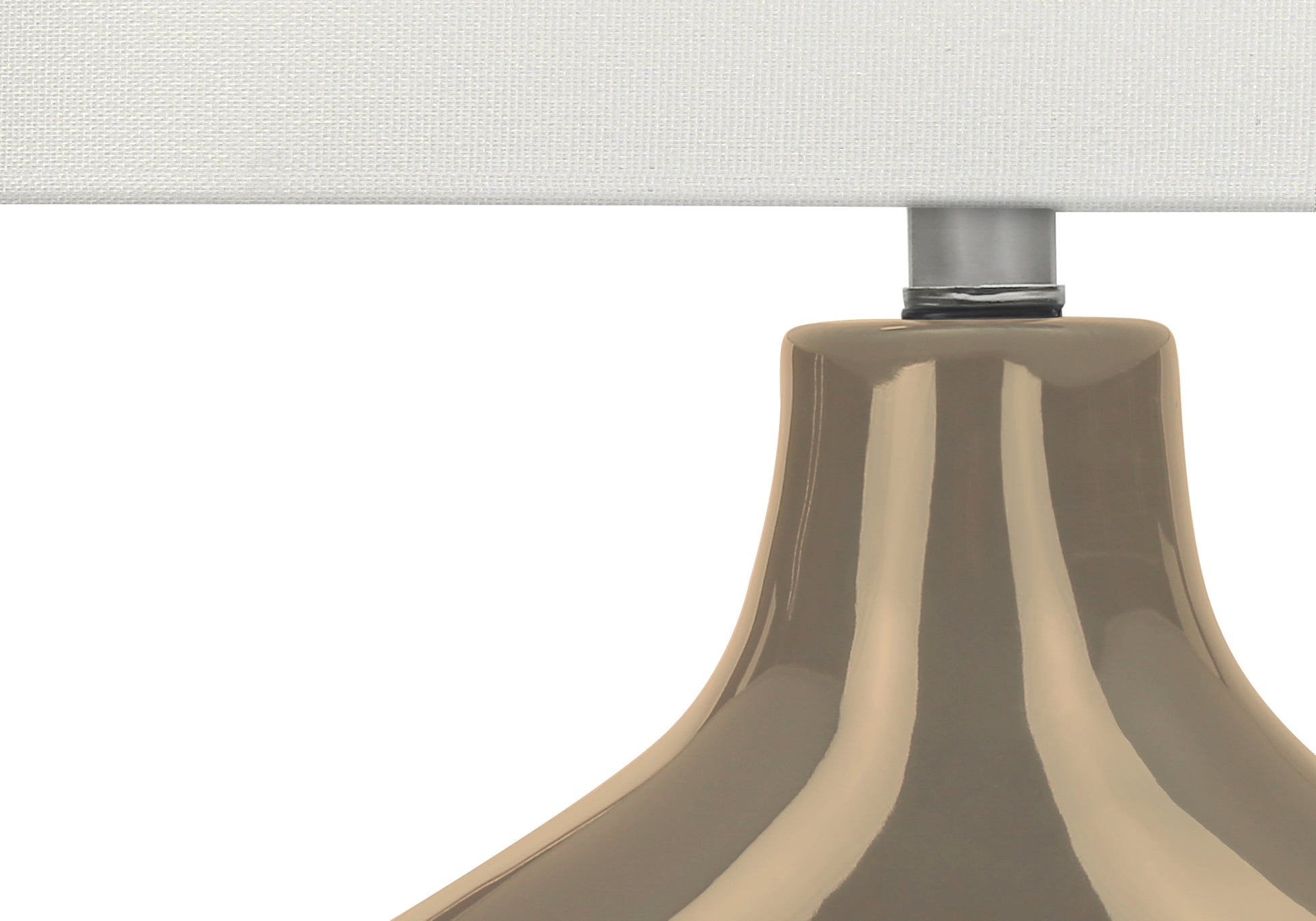 25"H Table Lamp, Grey Ceramic Base, Ivory Shade-Lighting-DECOROLALA