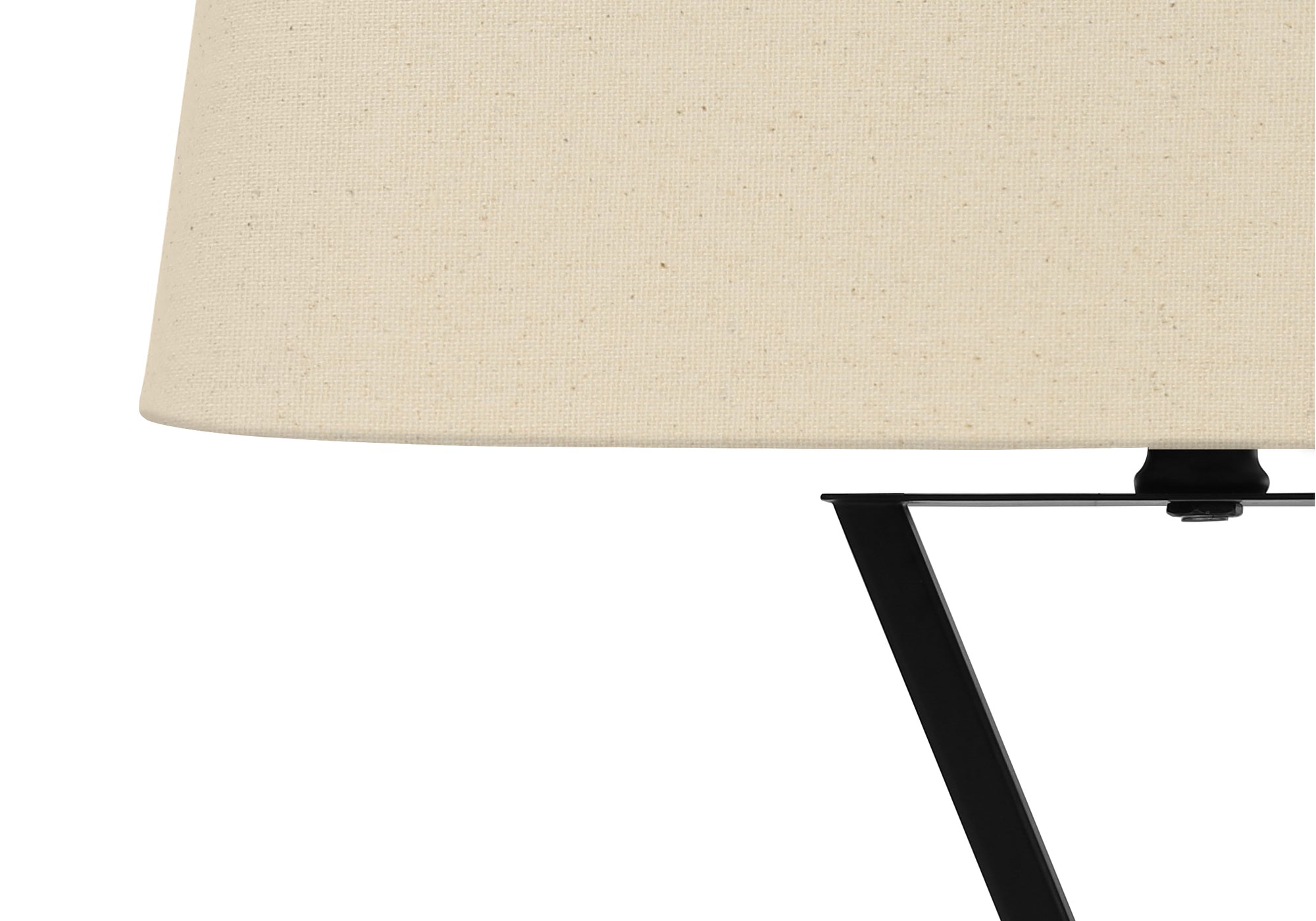 25"H Table Lamp with USB Port, Black Metal/Beige Shade-Lighting-DECOROLALA