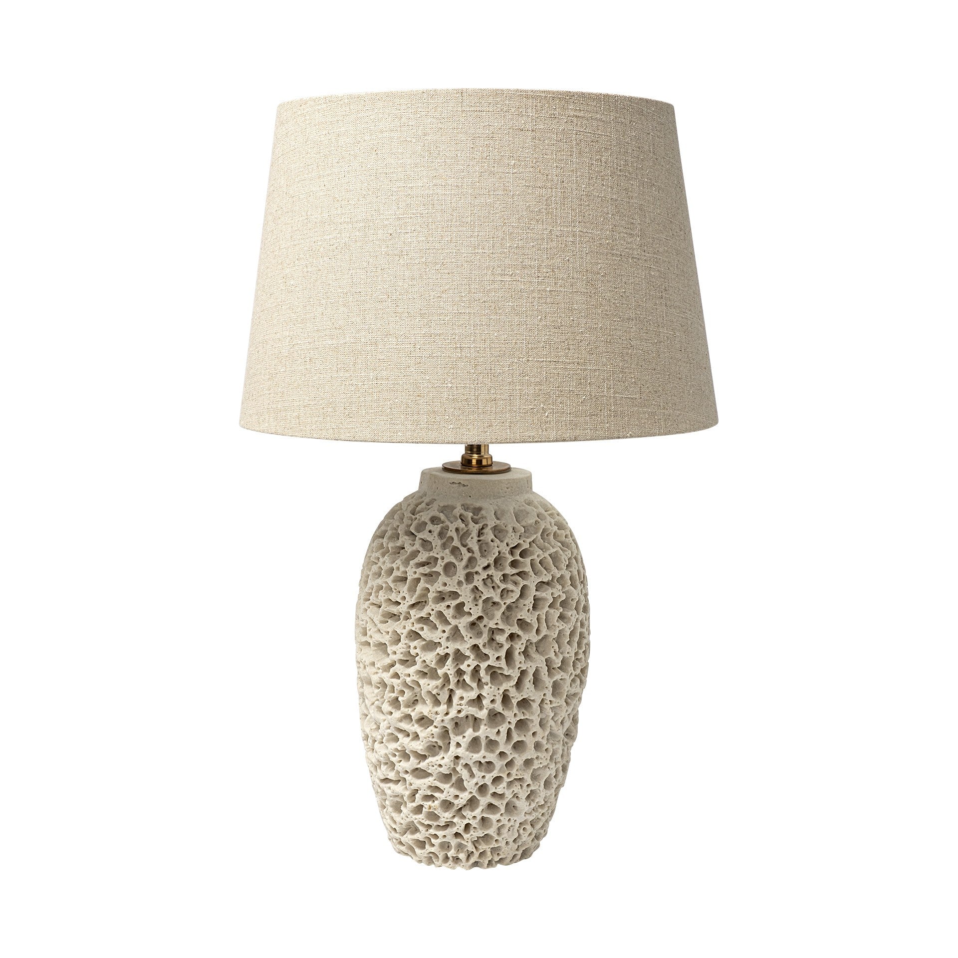 26" Beige Lamp Base LED With Champagne Shade-Table Lamps-DECOROLALA