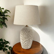 26" Beige Lamp Base LED With Champagne Shade-Table Lamps-DECOROLALA