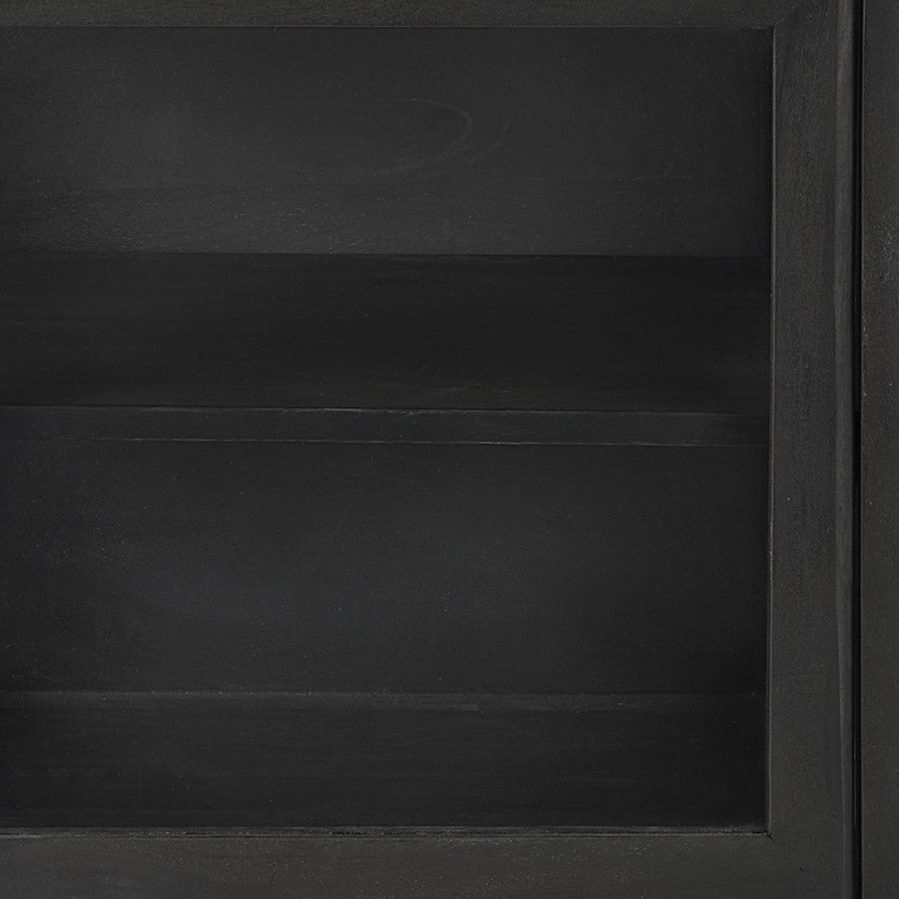 26" Black And Brown Solid Wood Square End Table-End-Side Tables-DECOROLALA