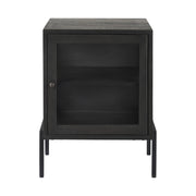 26" Black And Brown Solid Wood Square End Table-End-Side Tables-DECOROLALA