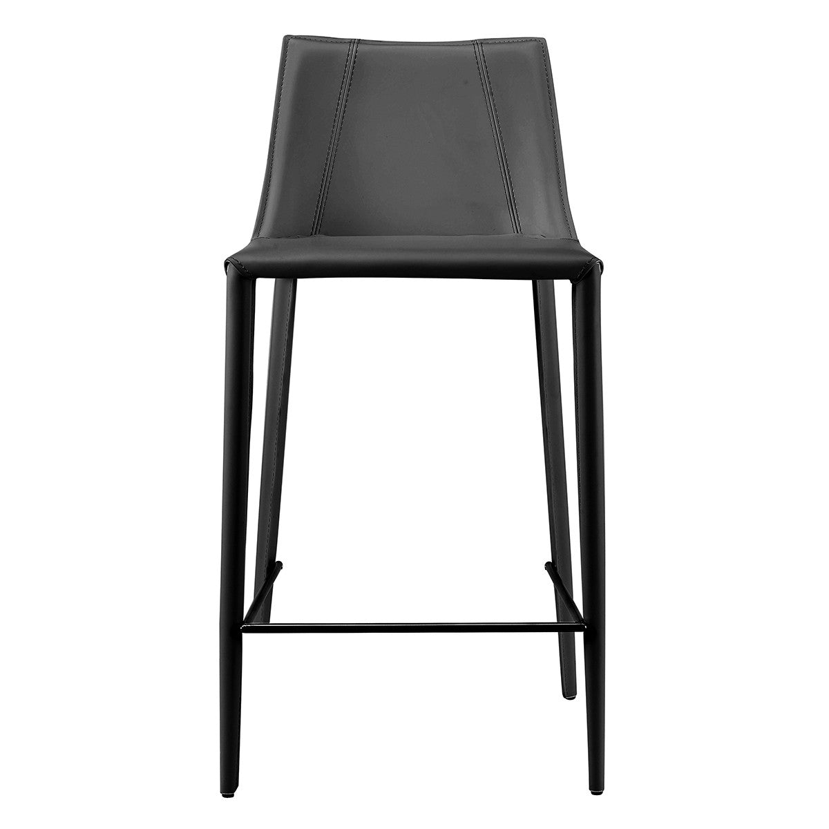 26" Black Steel Low Back Counter Height Bar Chair-Bar Chairs-DECOROLALA