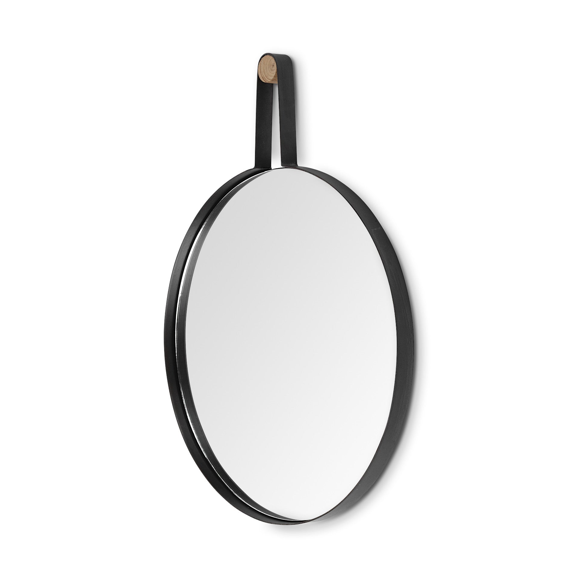 26" Black Wood Mirror-Mirrors-DECOROLALA