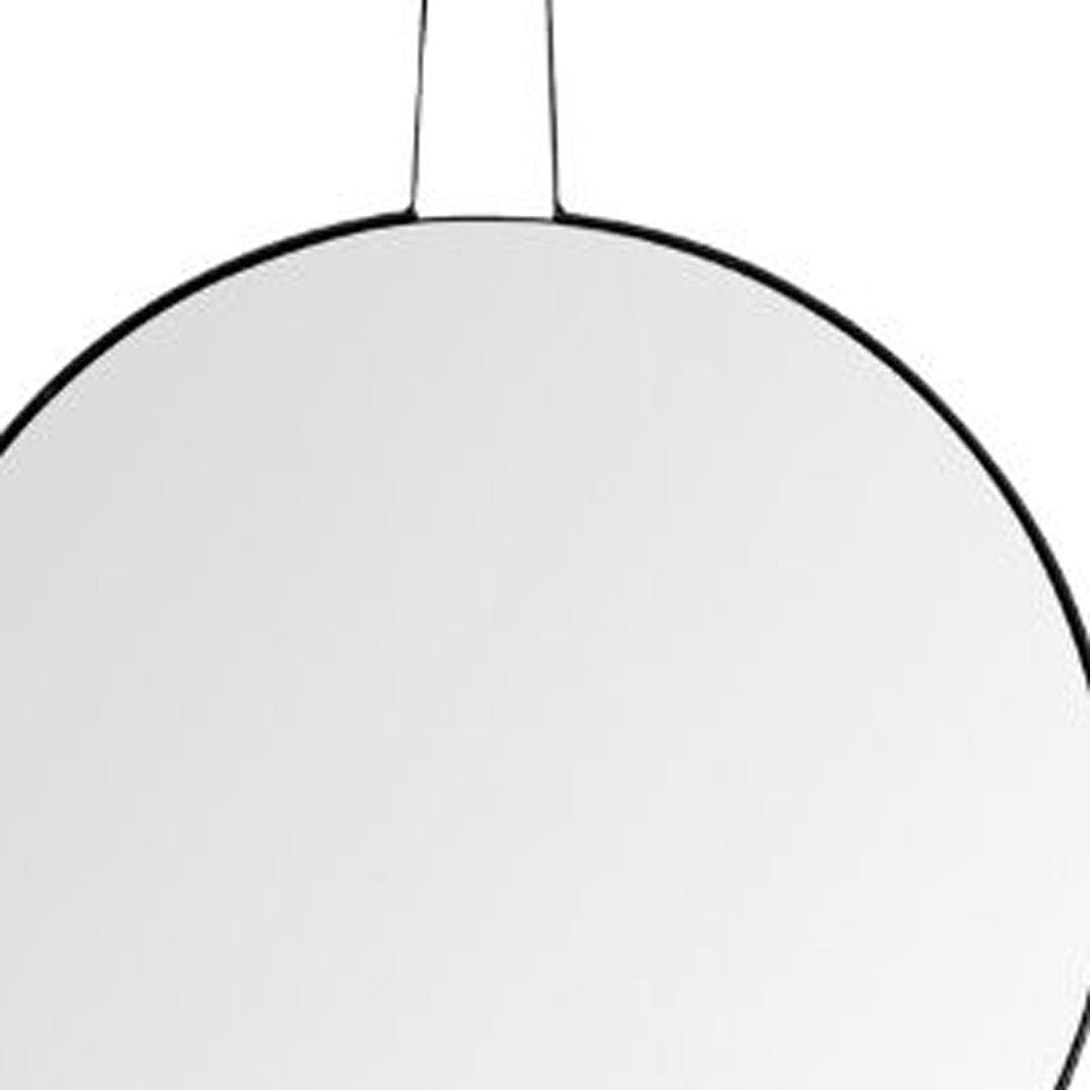 26" Black Wood Mirror-Mirrors-DECOROLALA