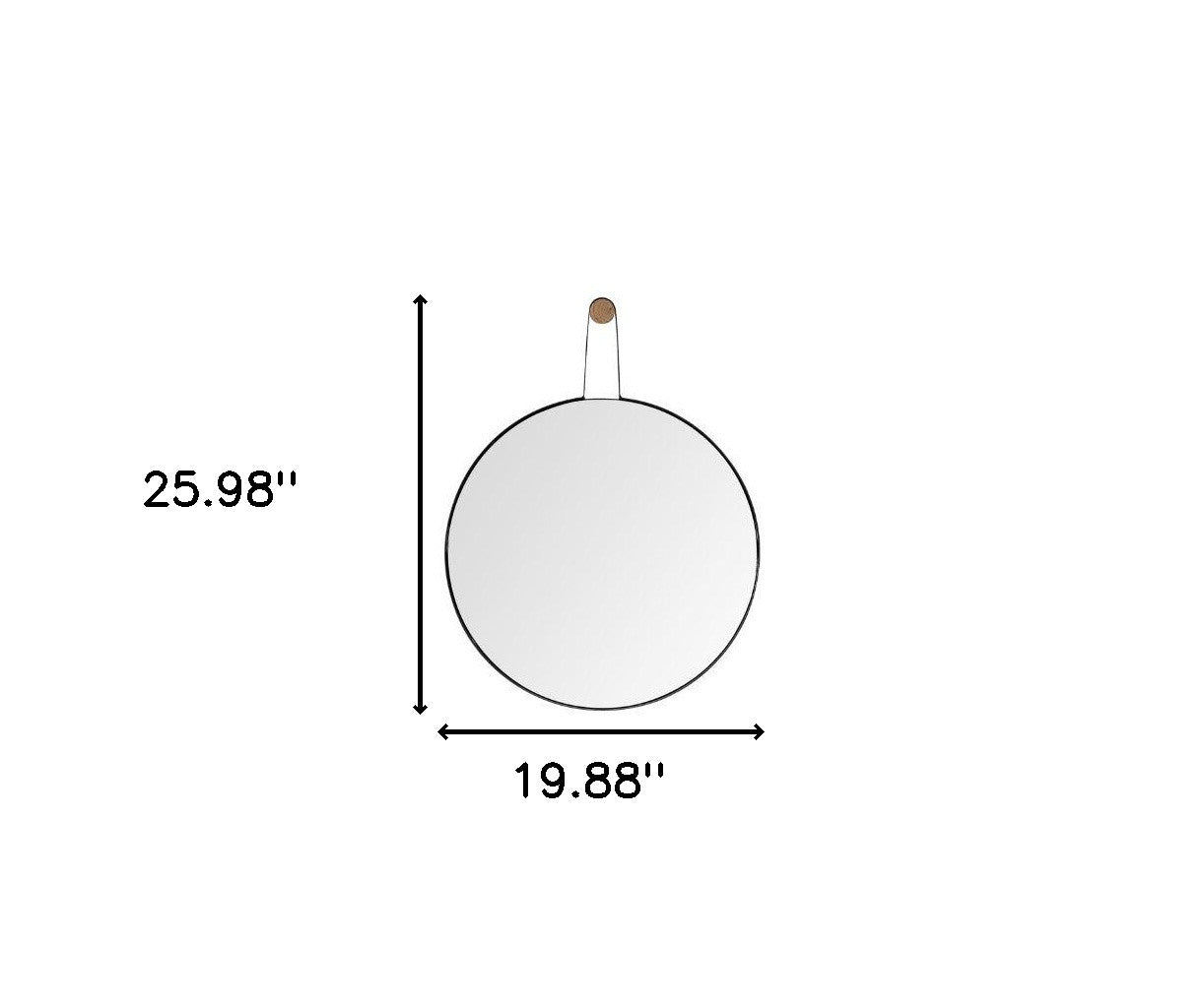 26" Black Wood Mirror-Mirrors-DECOROLALA