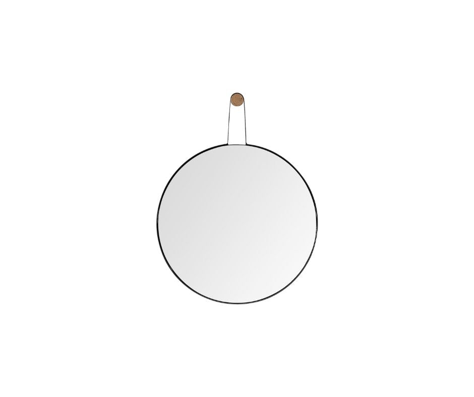 26" Black Wood Mirror-Mirrors-DECOROLALA