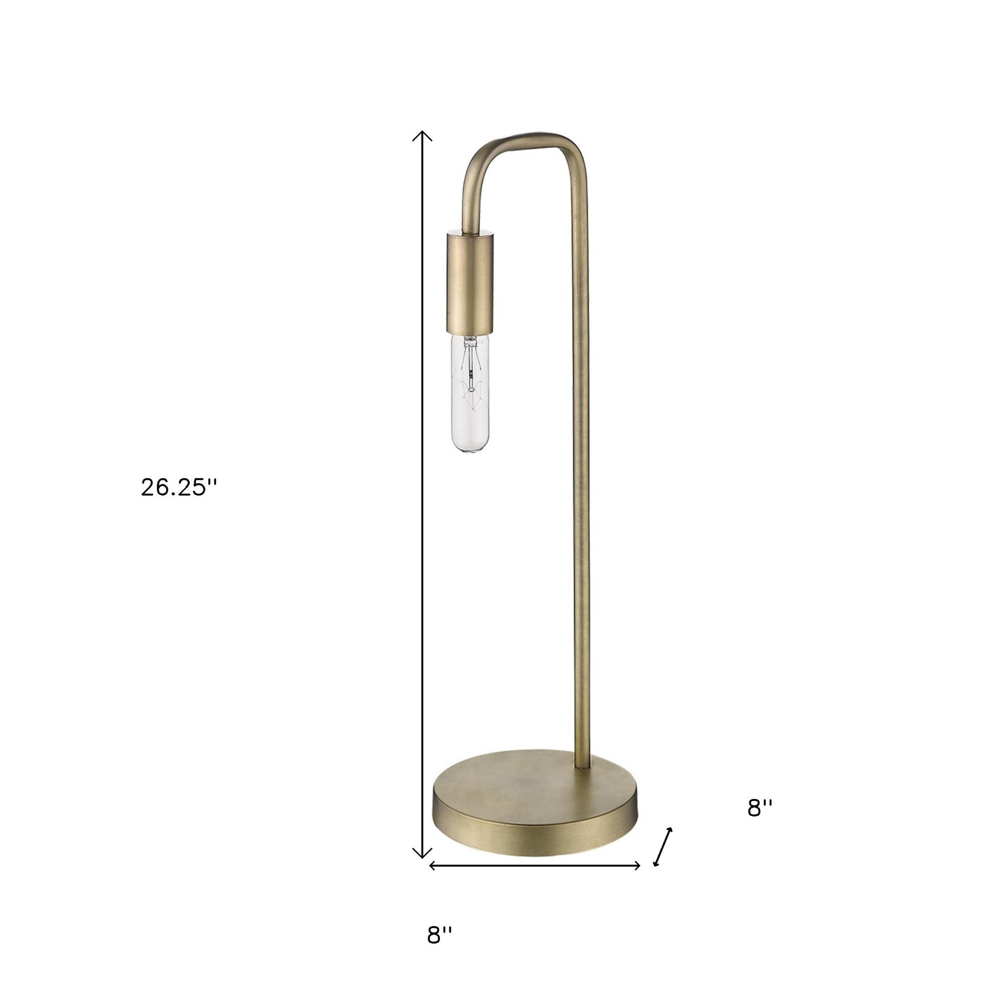 26" Brass Metal Table Lamp-Table Lamps-DECOROLALA