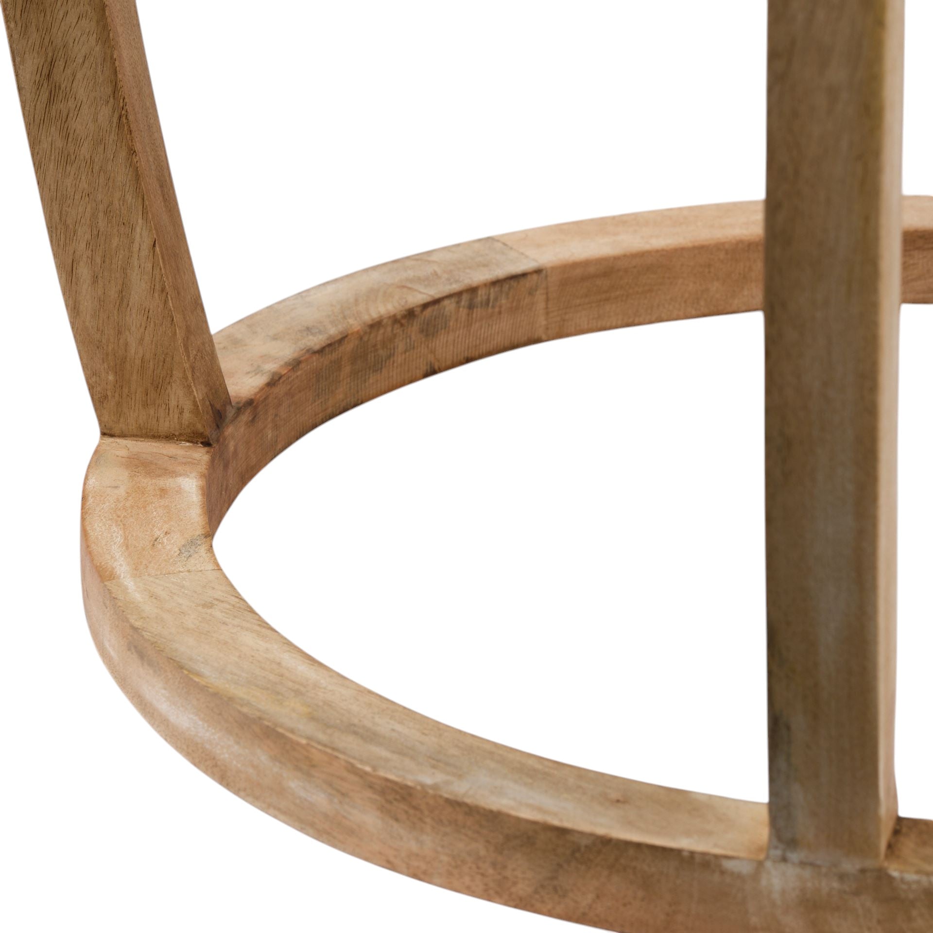 26" Brown And Clear Glass Round End Table-End-Side Tables-DECOROLALA