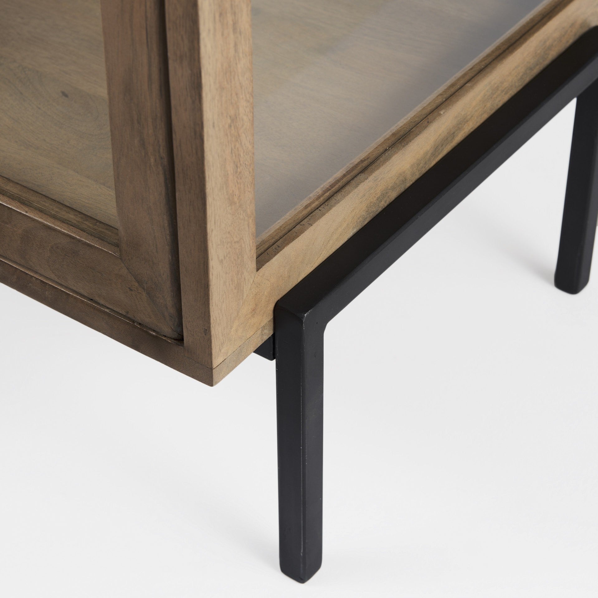 26" Brown Solid Wood Square End Table-End-Side Tables-DECOROLALA