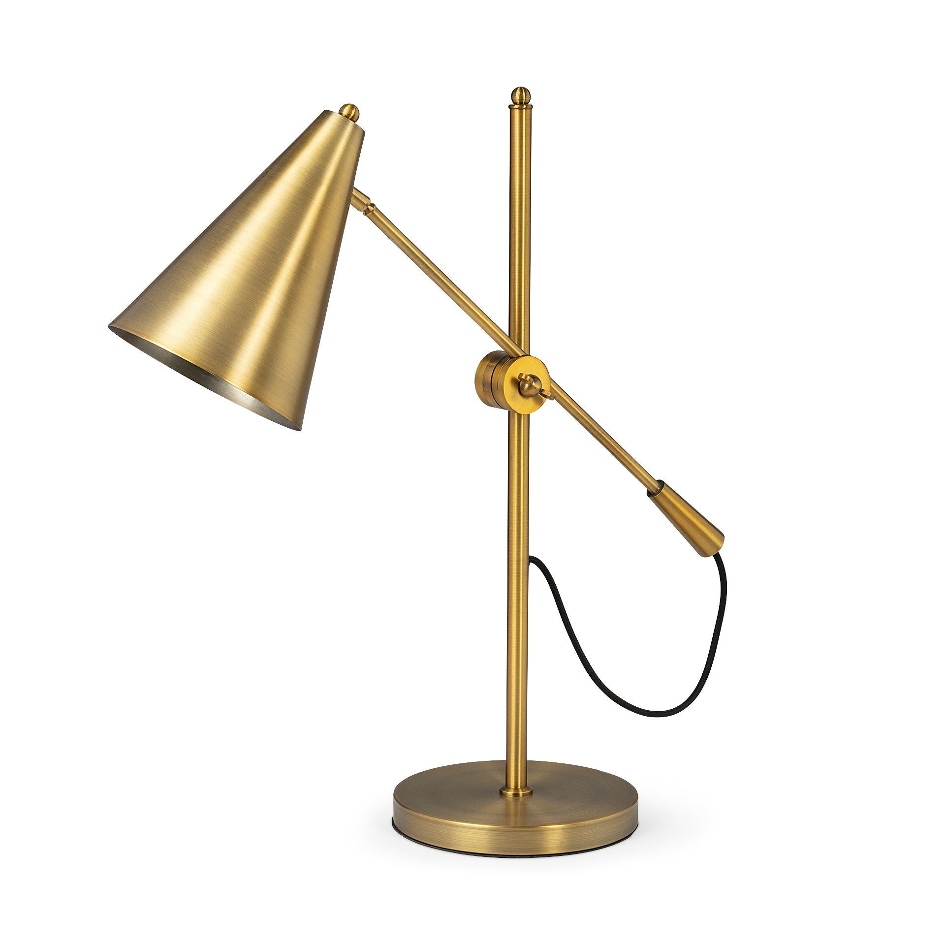 26" Gold Lamp Base LED With Gold Shade-Table Lamps-DECOROLALA