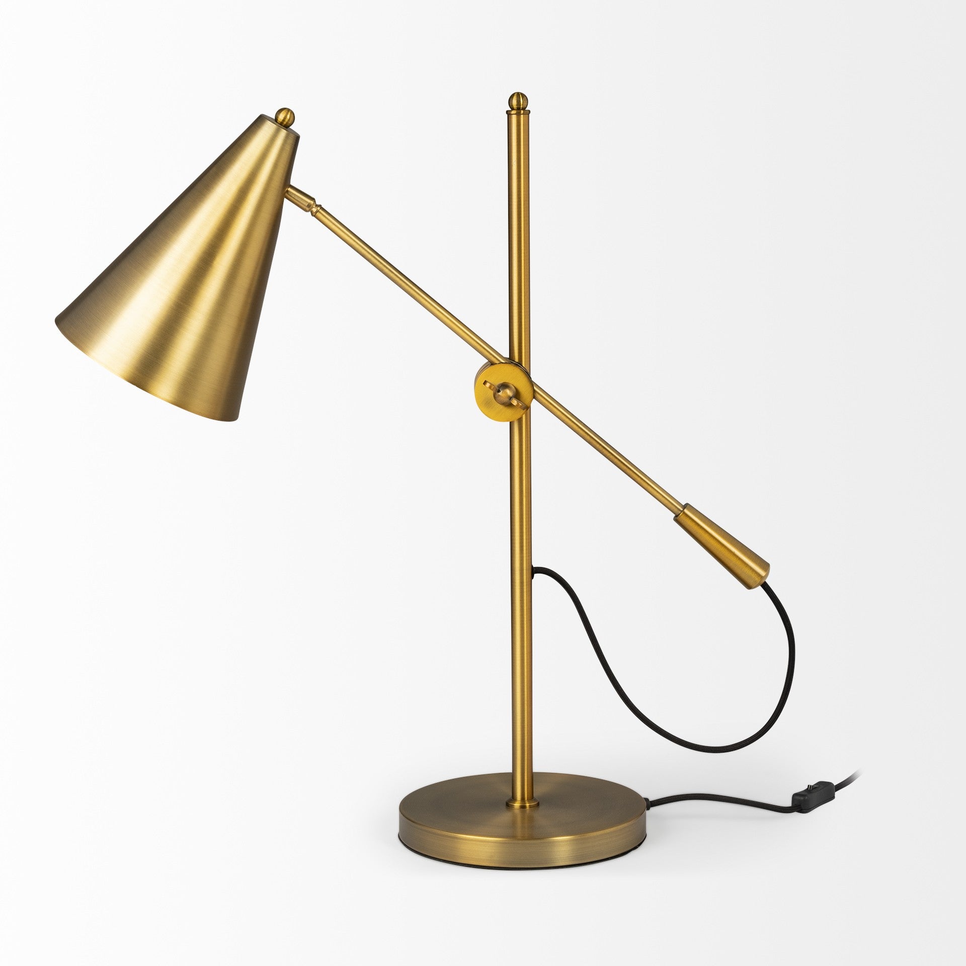 26" Gold Lamp Base LED With Gold Shade-Table Lamps-DECOROLALA