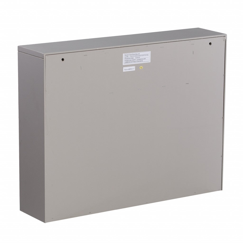 26" Gray Wall Mounted Floating Desk-Desks-DECOROLALA