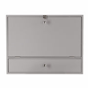 26" Gray Wall Mounted Floating Desk-Desks-DECOROLALA
