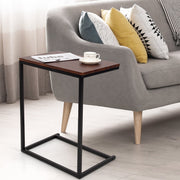26 Inch Beside Sofa Laptop Holder End Stand Desk-Dark Brown-End & Side Tables-DECOROLALA
