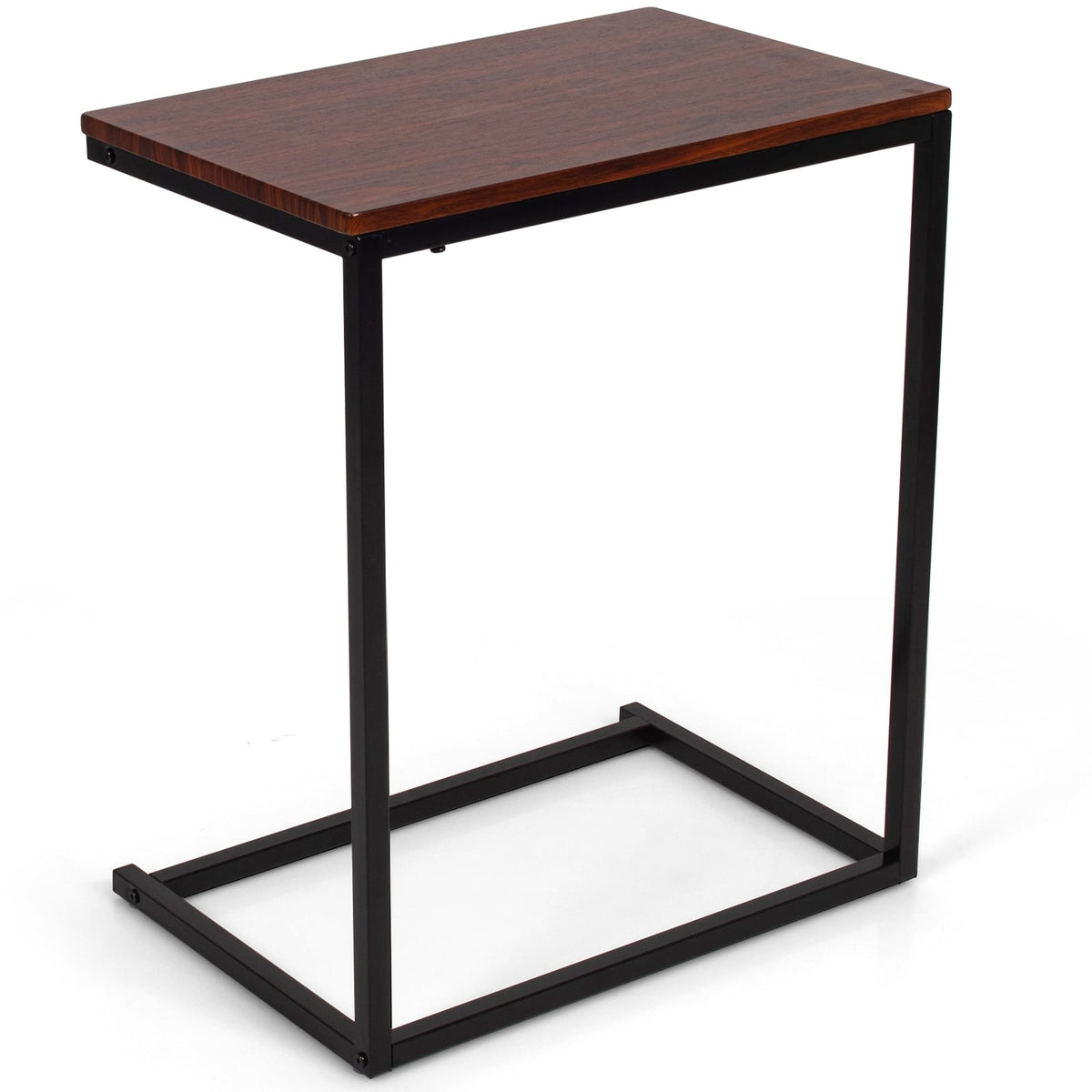 26 Inch Beside Sofa Laptop Holder End Stand Desk-Dark Brown-End & Side Tables-DECOROLALA