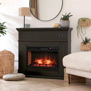 26 Inch Infrared Electric Fireplace Insert with Remote Control-Black-Fireplaces-DECOROLALA