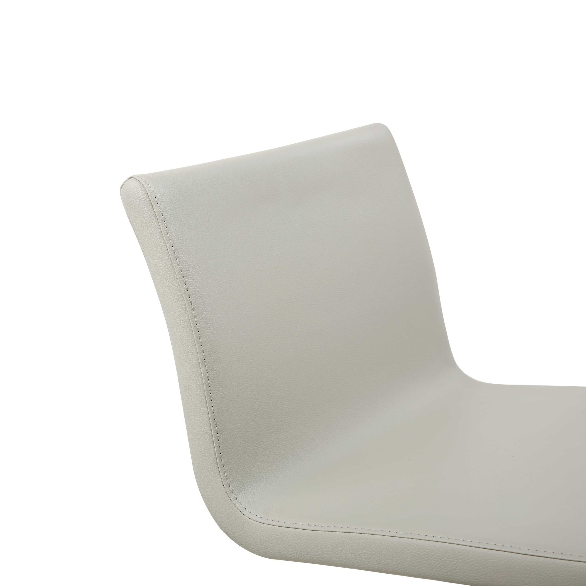 26 " Light Gray And Silver Stainless Steel Counter Height Bar Chair-Bar Chairs-DECOROLALA