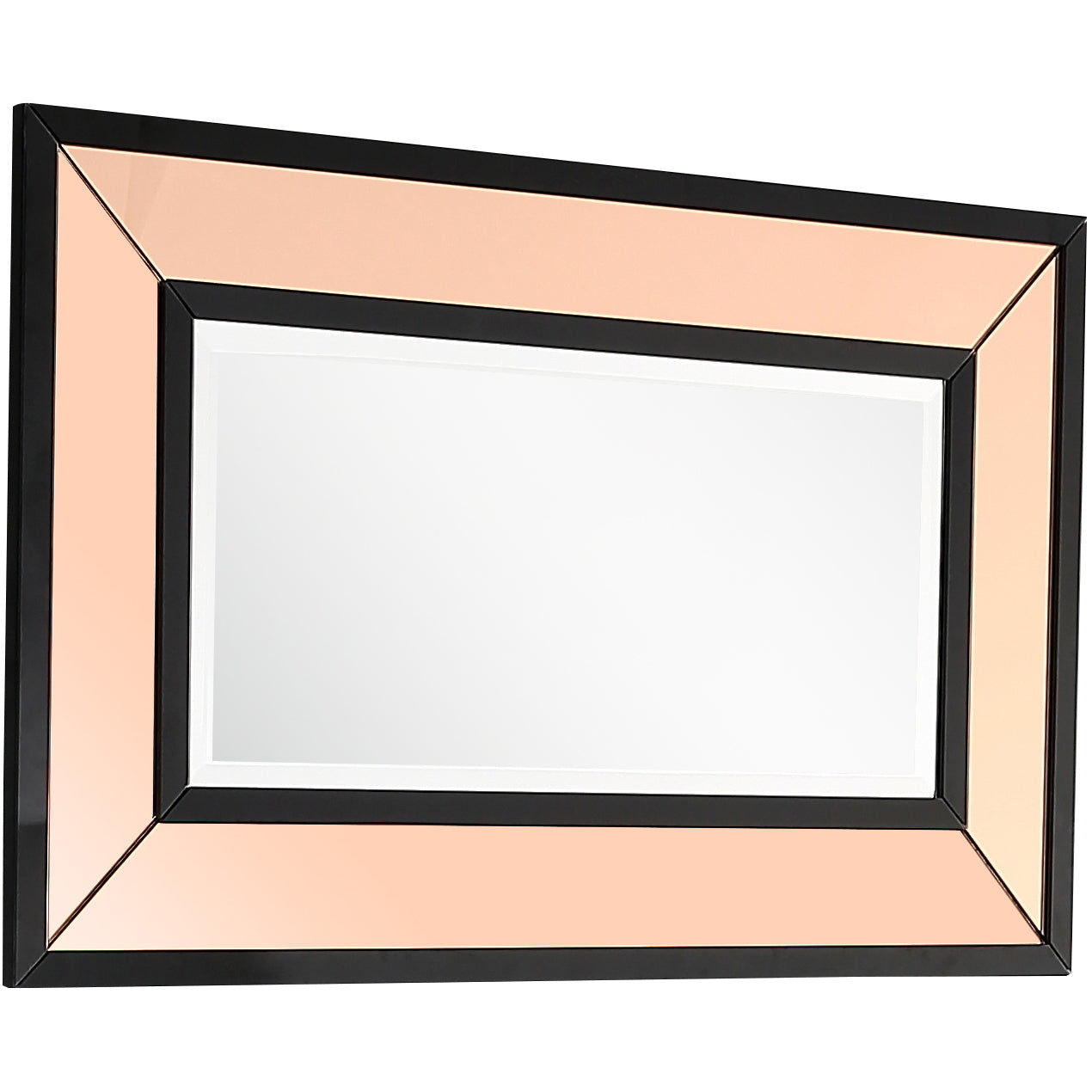 26" Rose Gold Wood Framed Accent Mirror-Mirrors-DECOROLALA