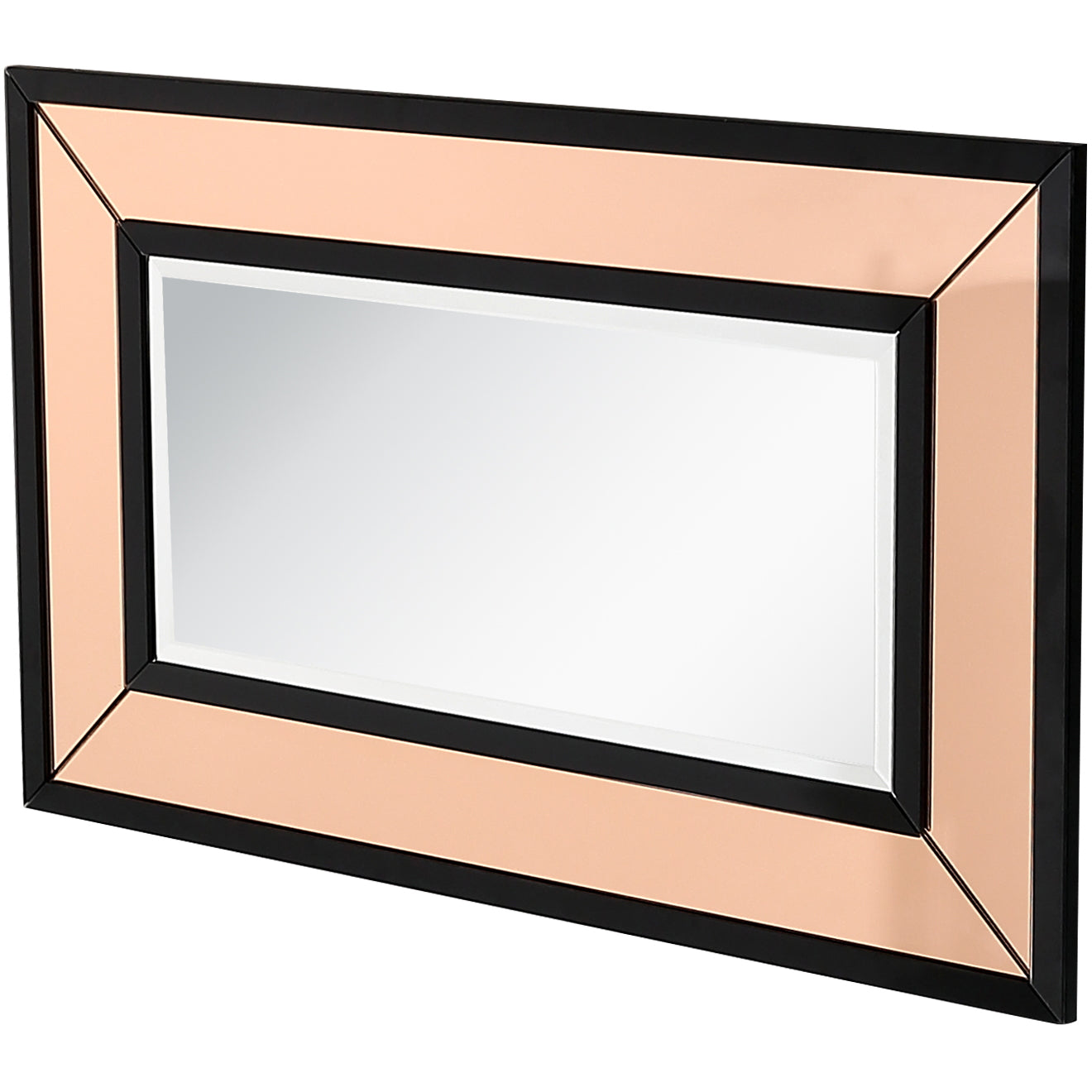 26" Rose Gold Wood Framed Accent Mirror-Mirrors-DECOROLALA