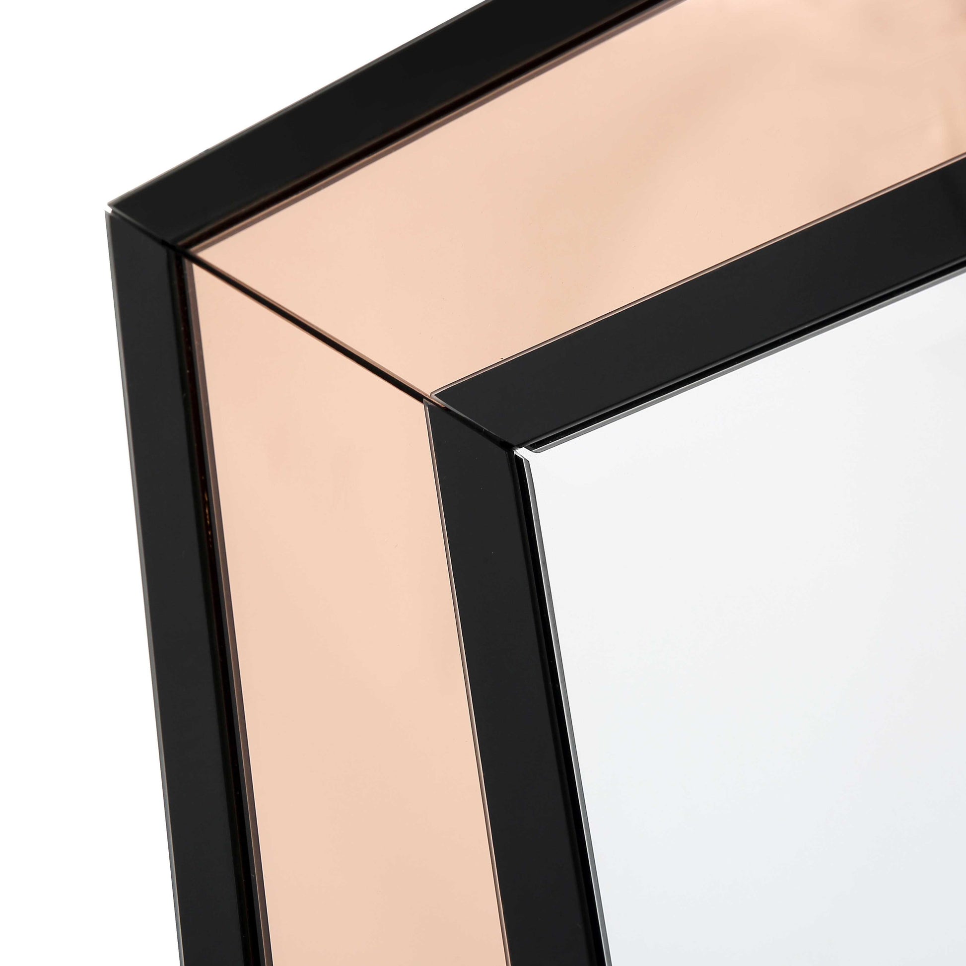 26" Rose Gold Wood Framed Accent Mirror-Mirrors-DECOROLALA