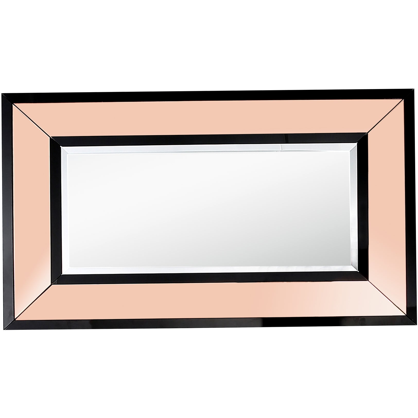 26" Rose Gold Wood Framed Accent Mirror-Mirrors-DECOROLALA