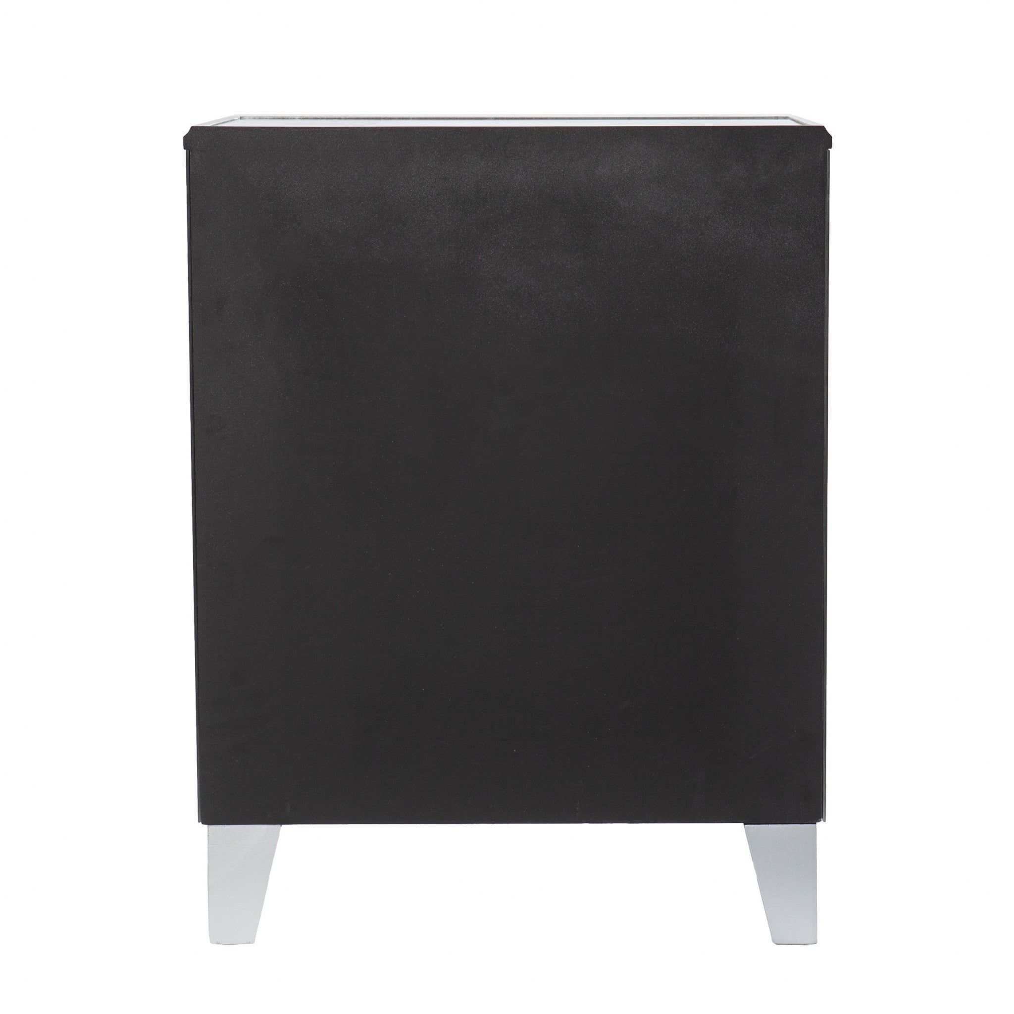 26" Silver End Table With Three Drawers-End-Side Tables-DECOROLALA