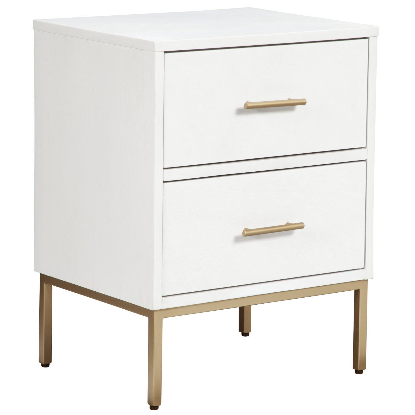 26" Solid Wood and Wood Two Drawer Nightstand-Nightstands & Bedside Tables-DECOROLALA