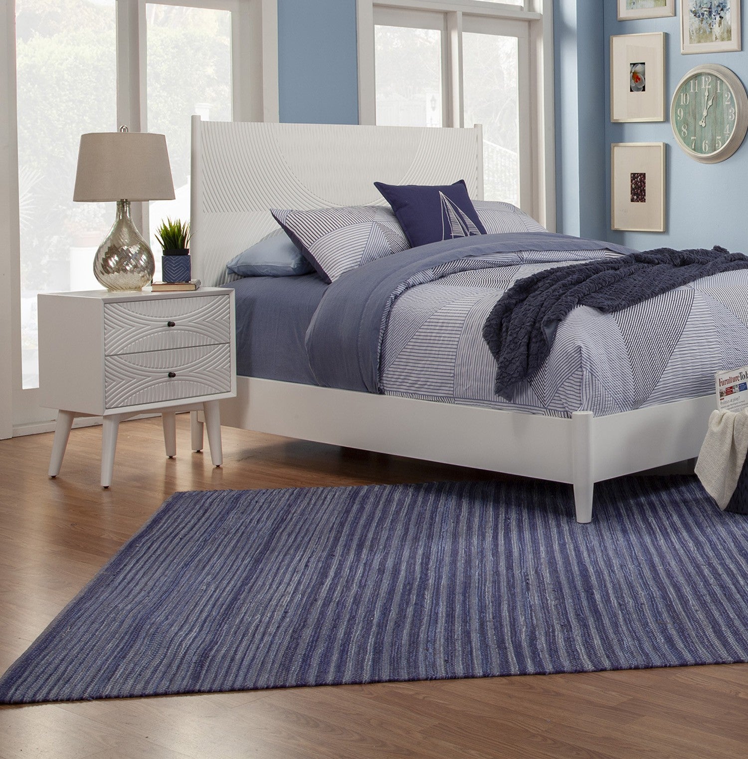 26" Solid Wood and Wood Two Drawer Nightstand-Nightstands & Bedside Tables-DECOROLALA