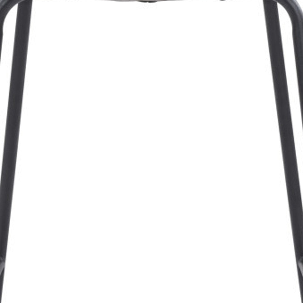 26" White And Black Steel Low Back Counter Height Bar Chair-Bar Chairs-DECOROLALA