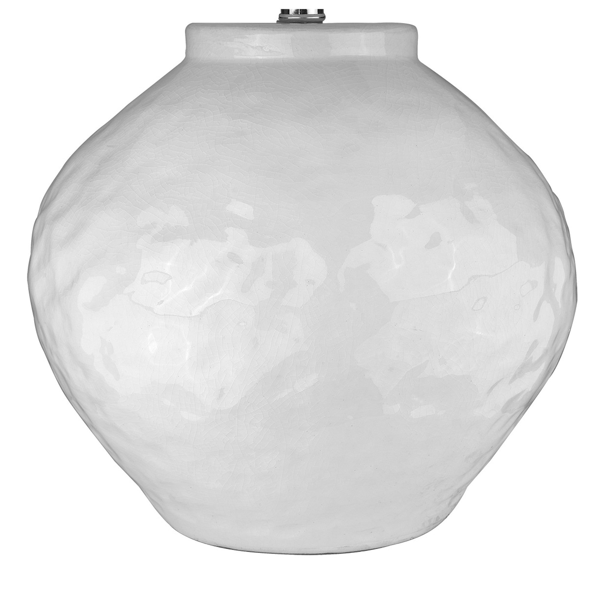 26" White Ceramic Table Lamp With White Drum Shade-Table Lamps-DECOROLALA