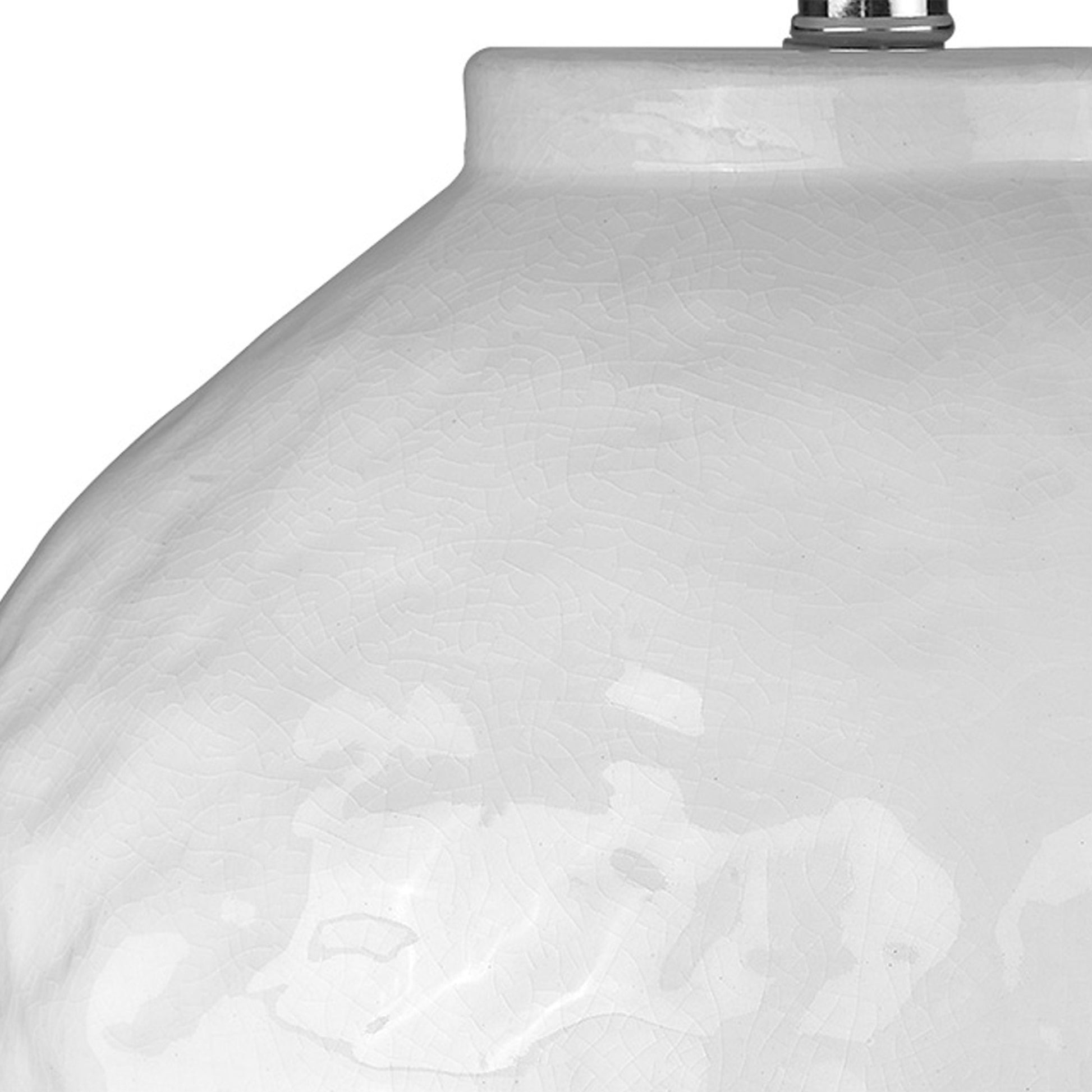 26" White Ceramic Table Lamp With White Drum Shade-Table Lamps-DECOROLALA