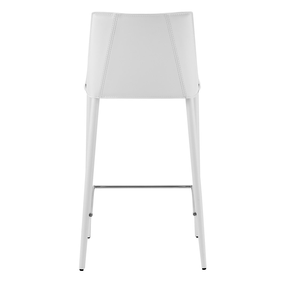 26" White Steel Low Back Counter Height Bar Chair-Bar Chairs-DECOROLALA