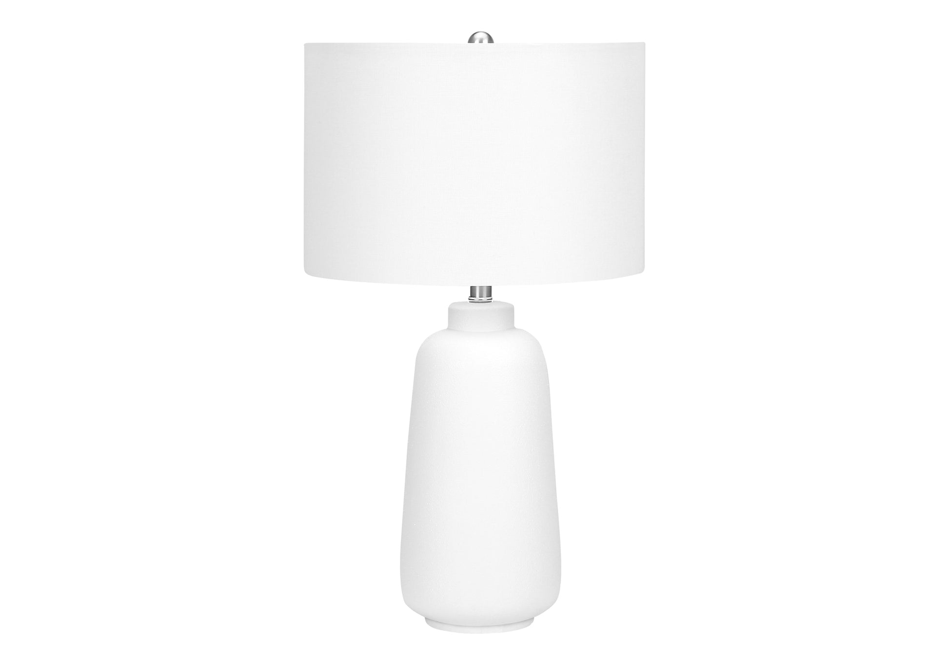 26"H Cream Ceramic Table Lamp with Ivory Shade-Lighting-DECOROLALA