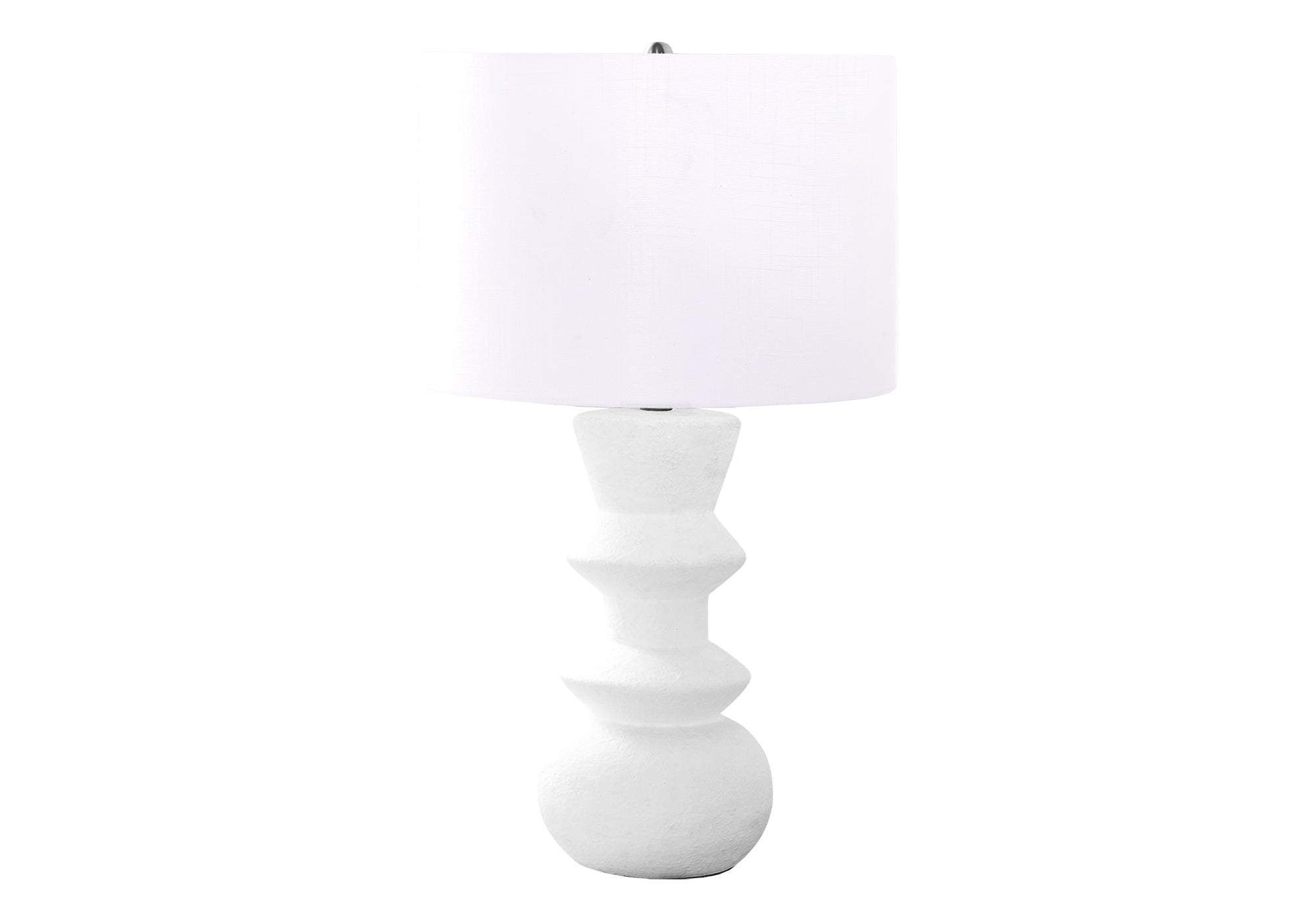 26"H Cream Ceramic Table Lamp with Ivory Shade-Lighting-DECOROLALA