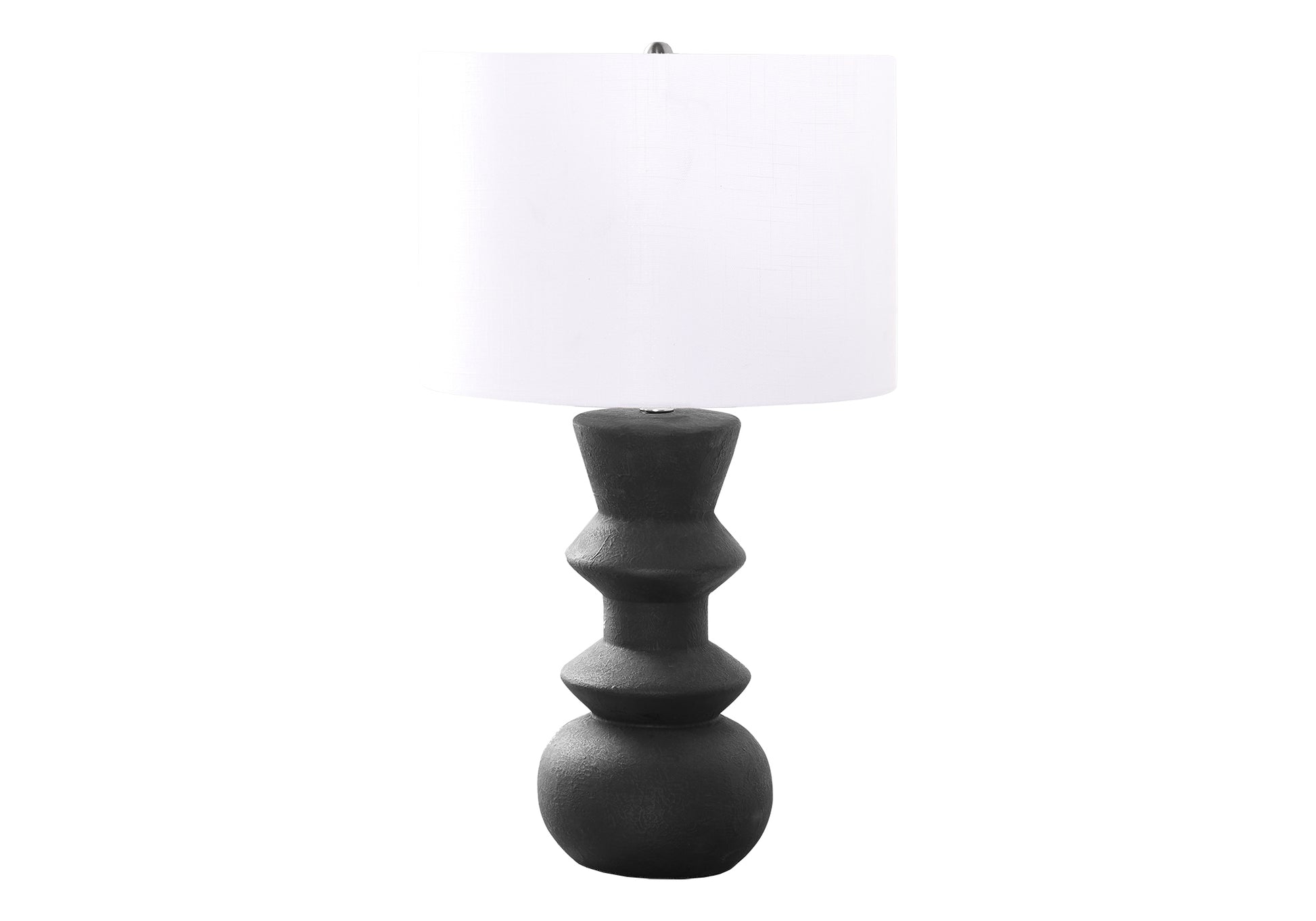 26"H Cream Ceramic Table Lamp with Ivory Shade-Lighting-DECOROLALA