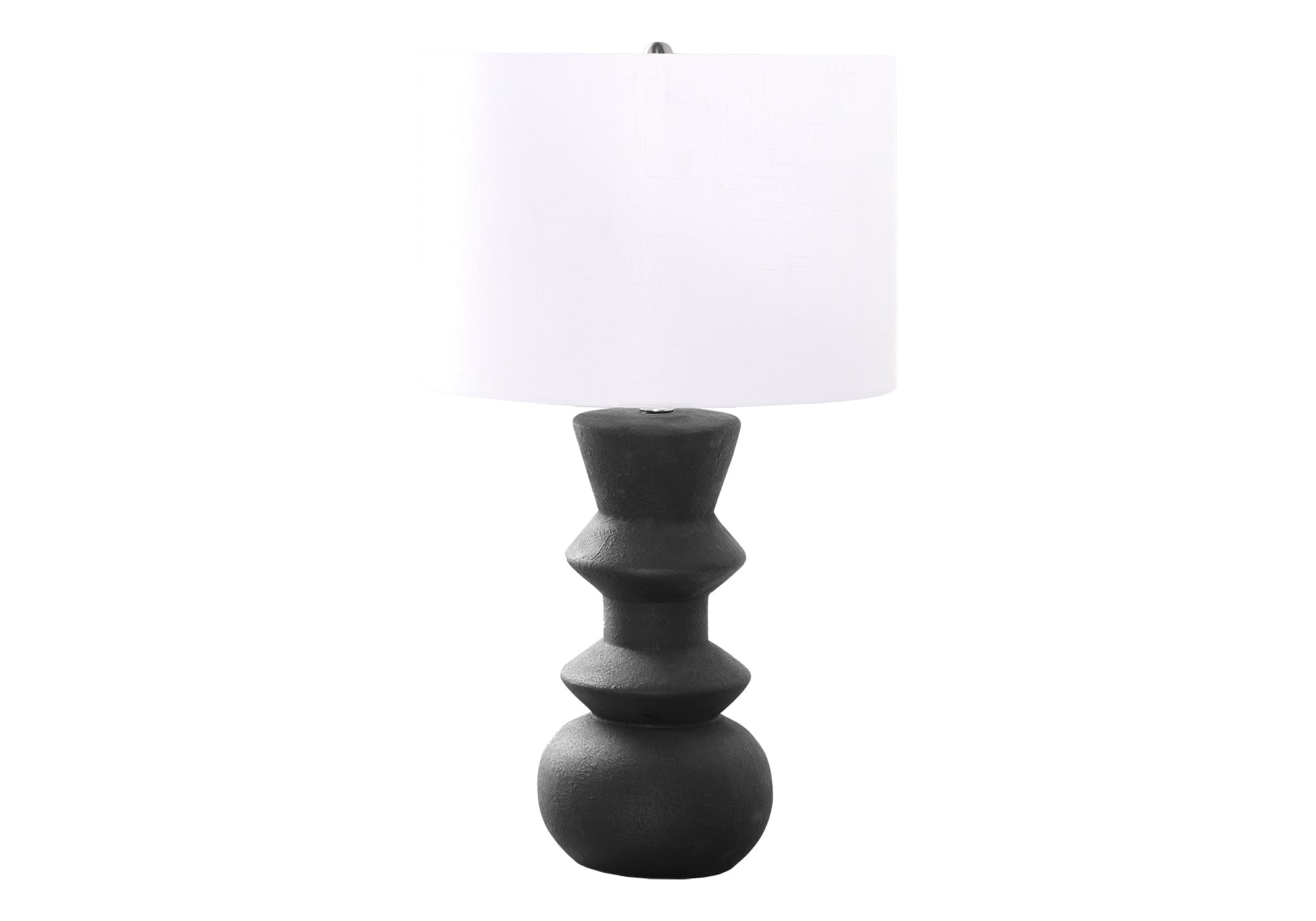 26"H Cream Ceramic Table Lamp with Ivory Shade-Lighting-DECOROLALA