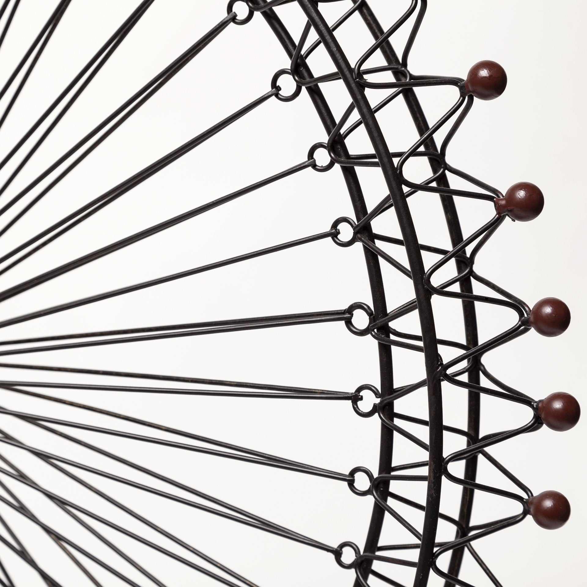 27" Black Metal Tabletop Sculpture-Sculptures-DECOROLALA
