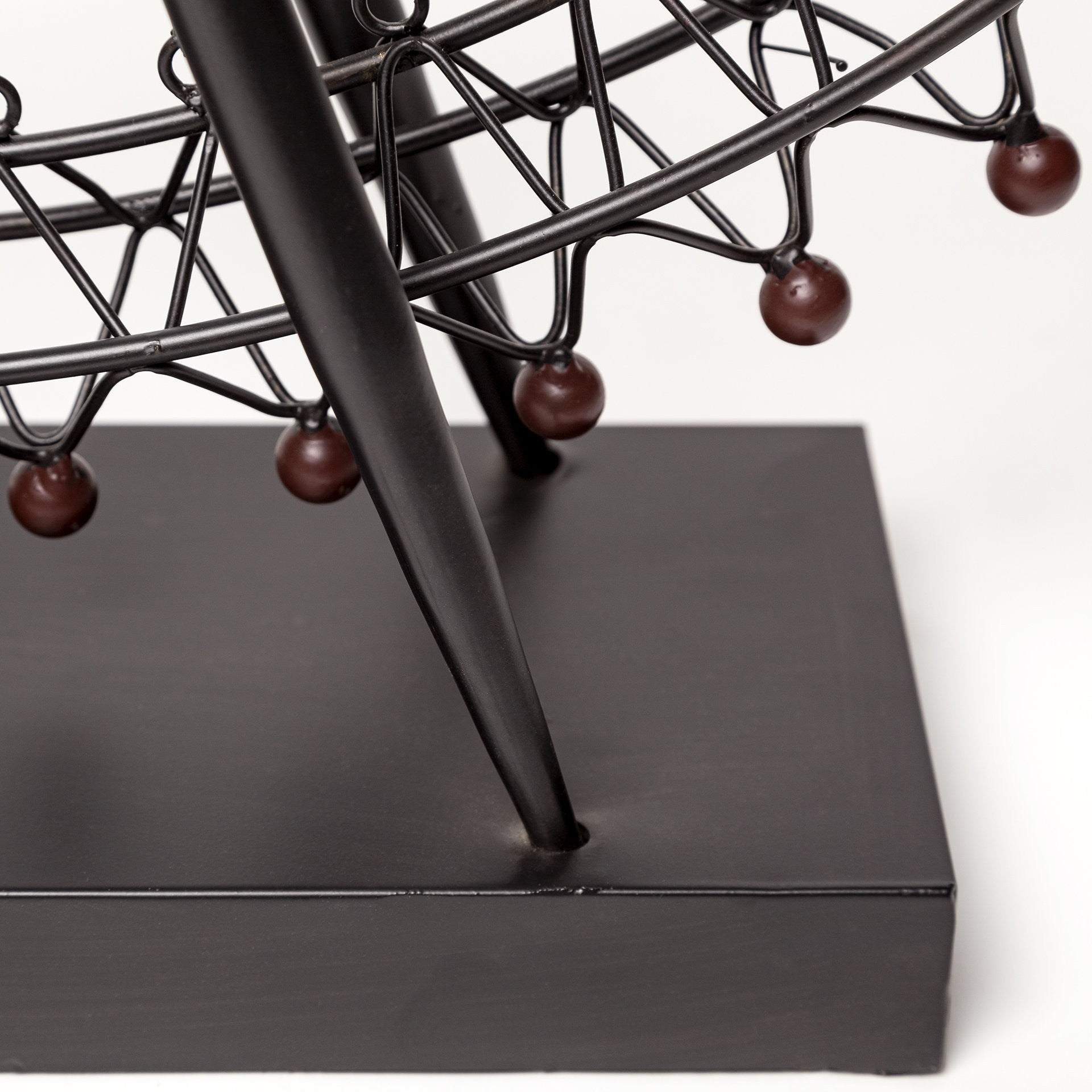 27" Black Metal Tabletop Sculpture-Sculptures-DECOROLALA