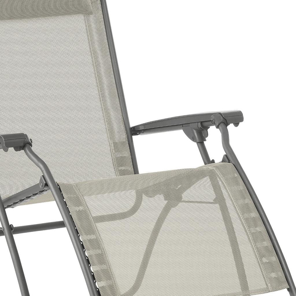 27" Blue Metal Outdoor Zero Gravity Chair with Blue Cushion-Outdoor Chairs-DECOROLALA