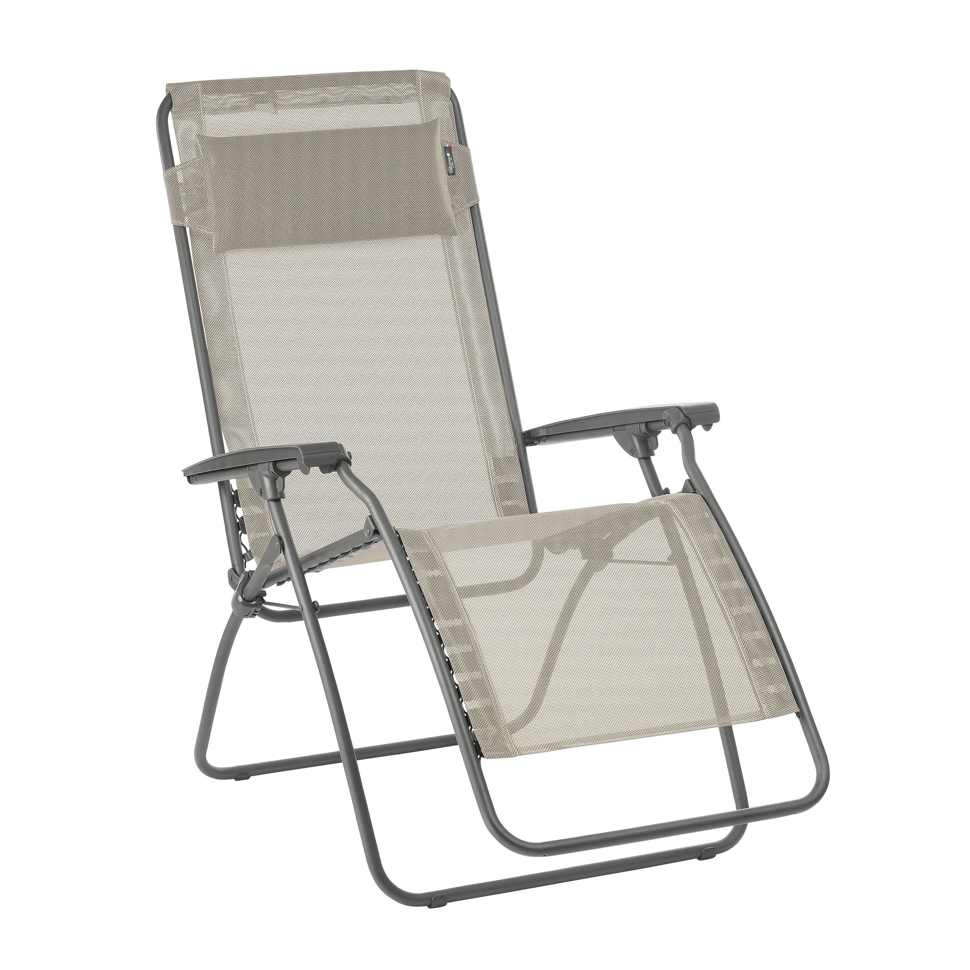 27" Blue Metal Outdoor Zero Gravity Chair with Blue Cushion-Outdoor Chairs-DECOROLALA