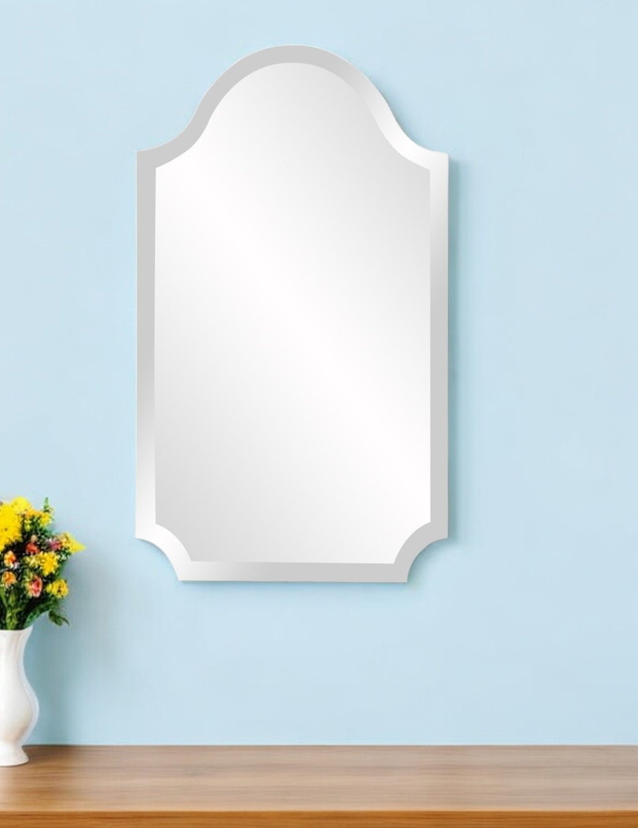 27" Clear Abstract Unframed Accent Mirror-Mirrors-DECOROLALA