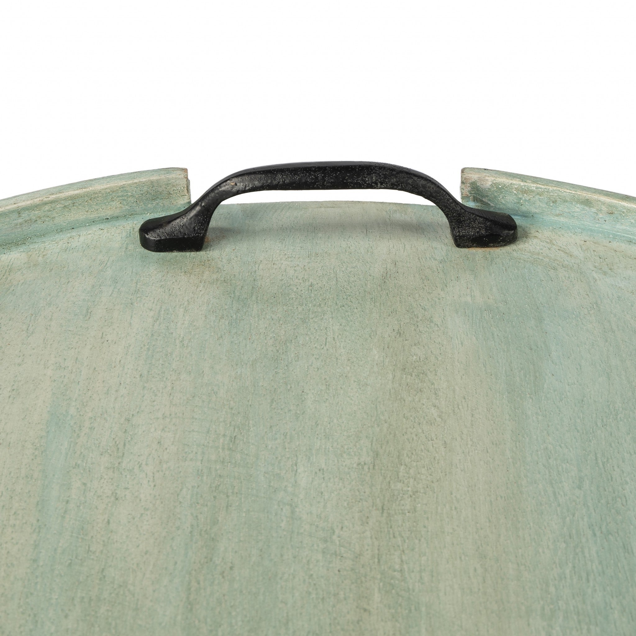 27" Green Mango Oval Serving Tray With Handles-Trays-DECOROLALA