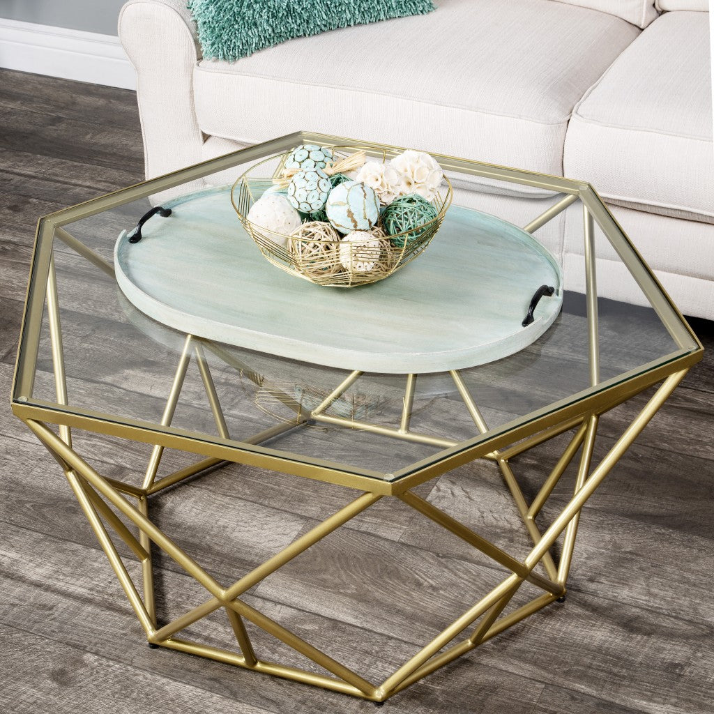 27" Green Mango Oval Serving Tray With Handles-Trays-DECOROLALA